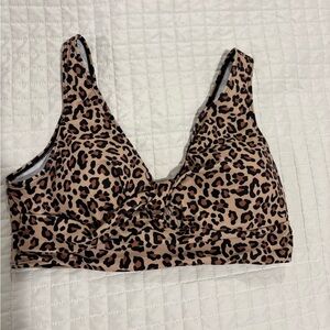 SHEIN Leopard Print Bikini Top